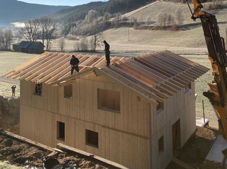 Aufbau Kärntner Holzhaus