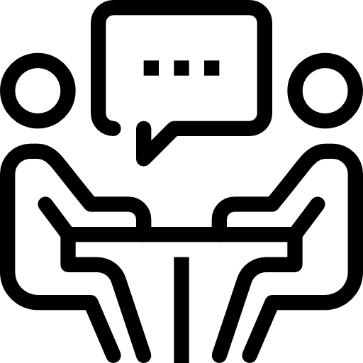 2 personen im gespräch