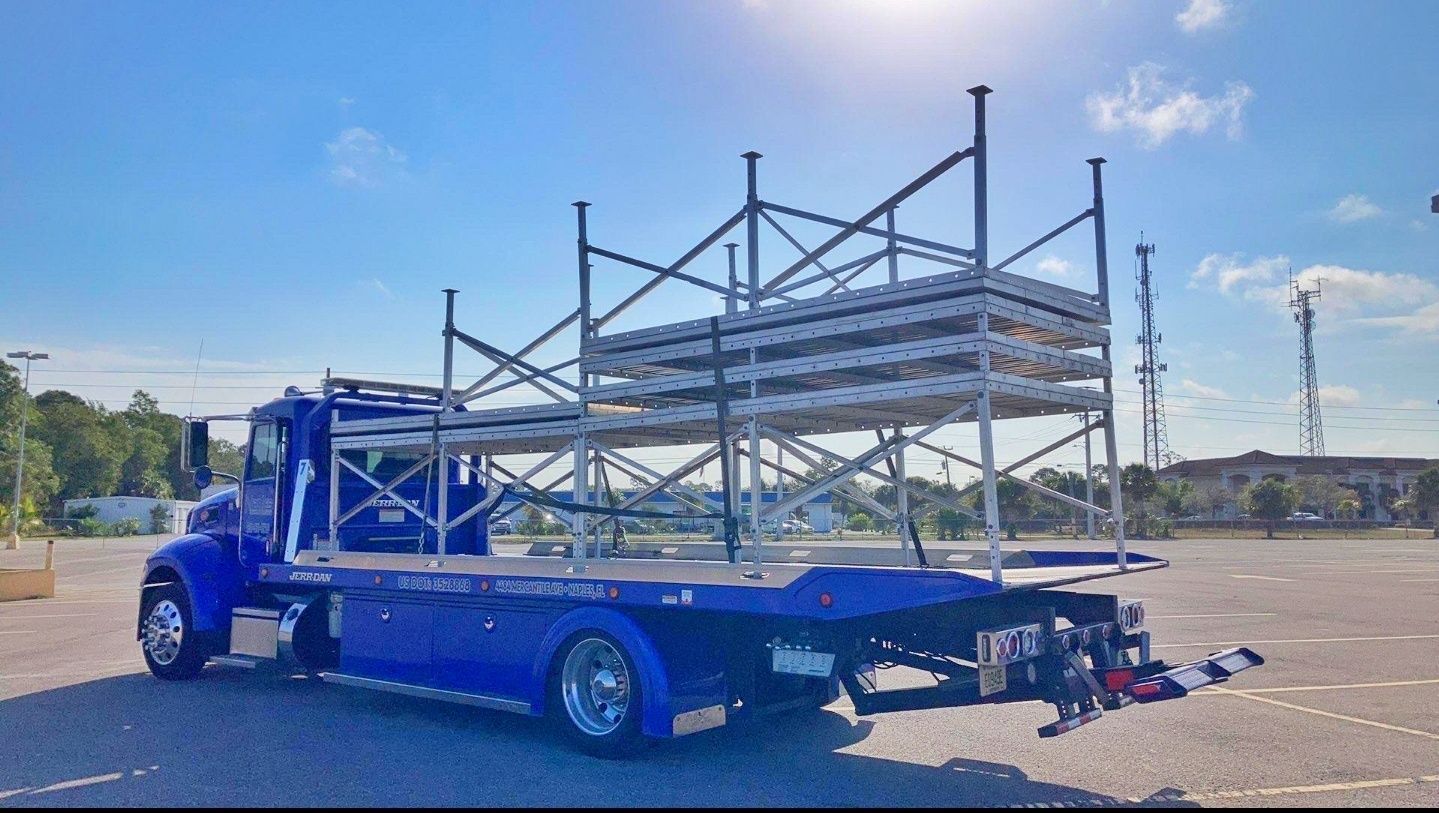 Safe and reliable scaffolding hauling services by Naples Towing and Recovery in Naples, FL.