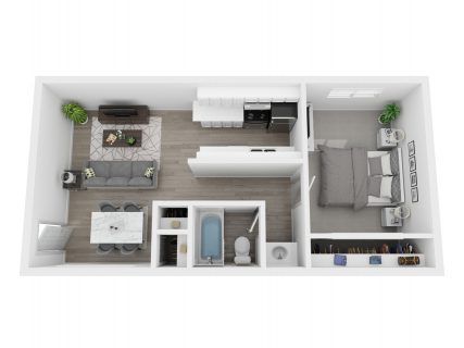 studio floor plan - architectural drawing style
