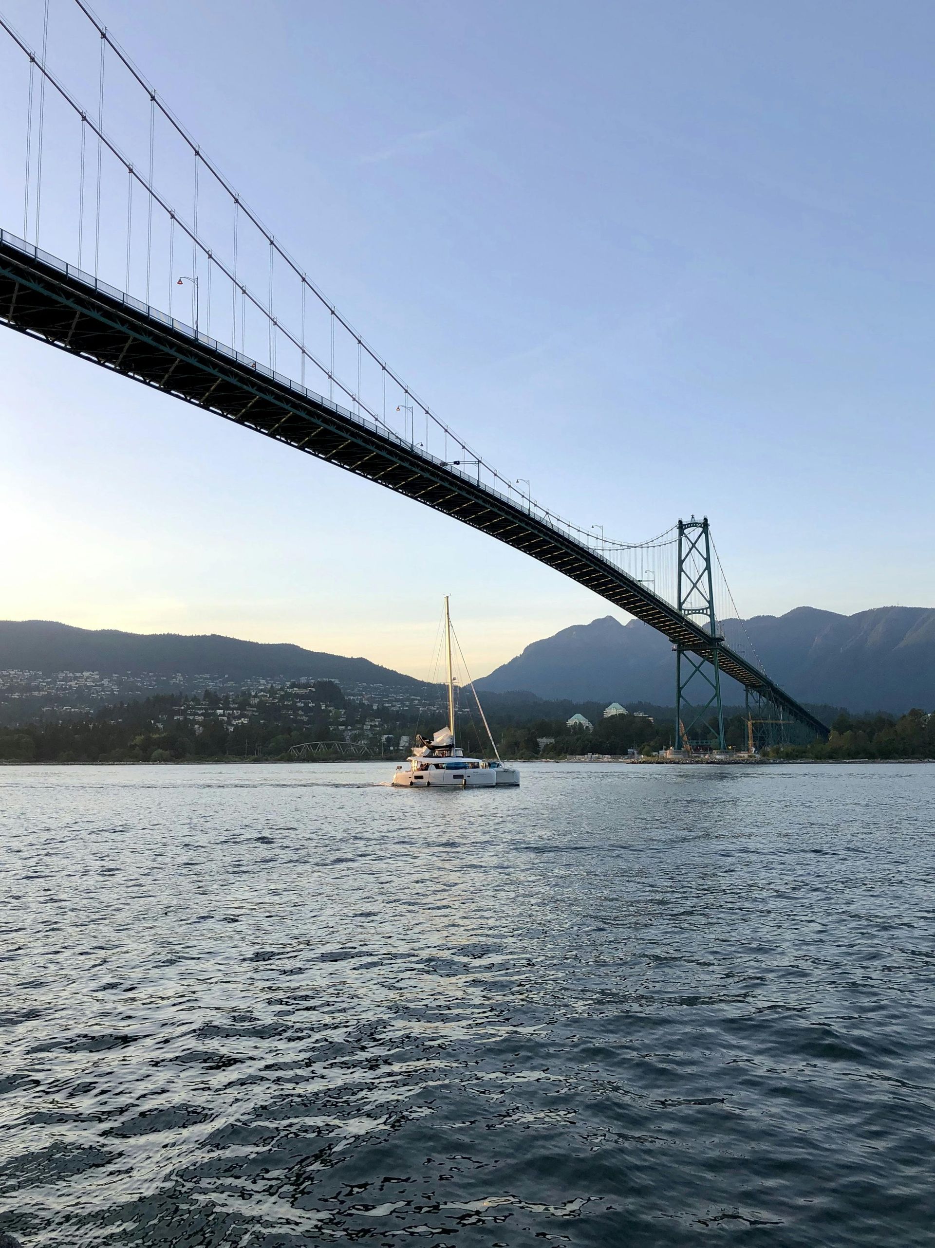 The Lions Gate bridge in Vancouver, BC, Canada