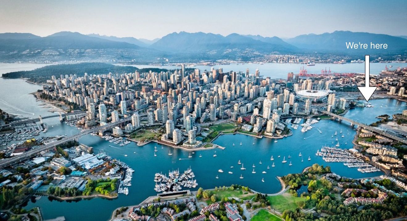 We're conveniently located in False Creek.