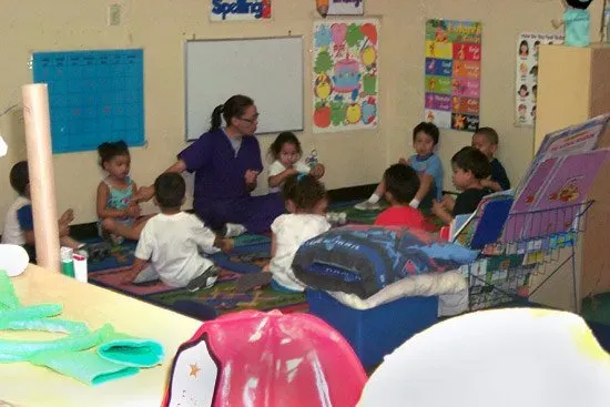 Kids and Teacher — El Paso, TX — Sunshine Day Care Center