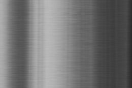 Una texture di acciaio spazzolato, grigio-argento metallizzato, con venature orizzontali.