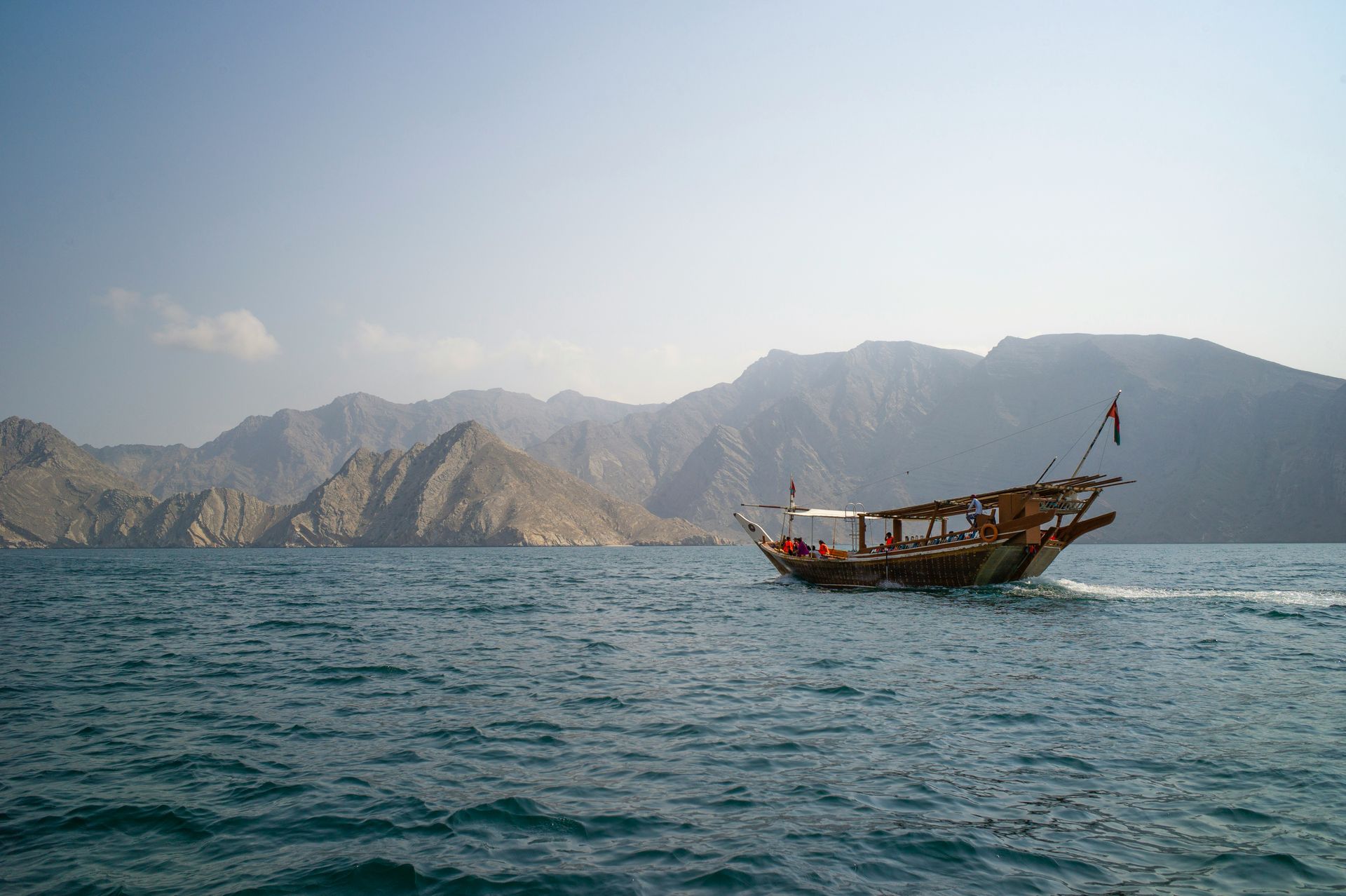 Musandam Mountains Sea Dhau Oman