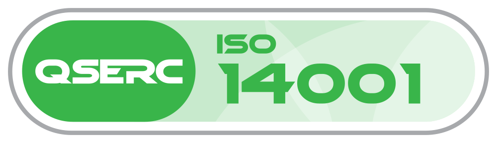 a green button with the words iso 14001 on it .