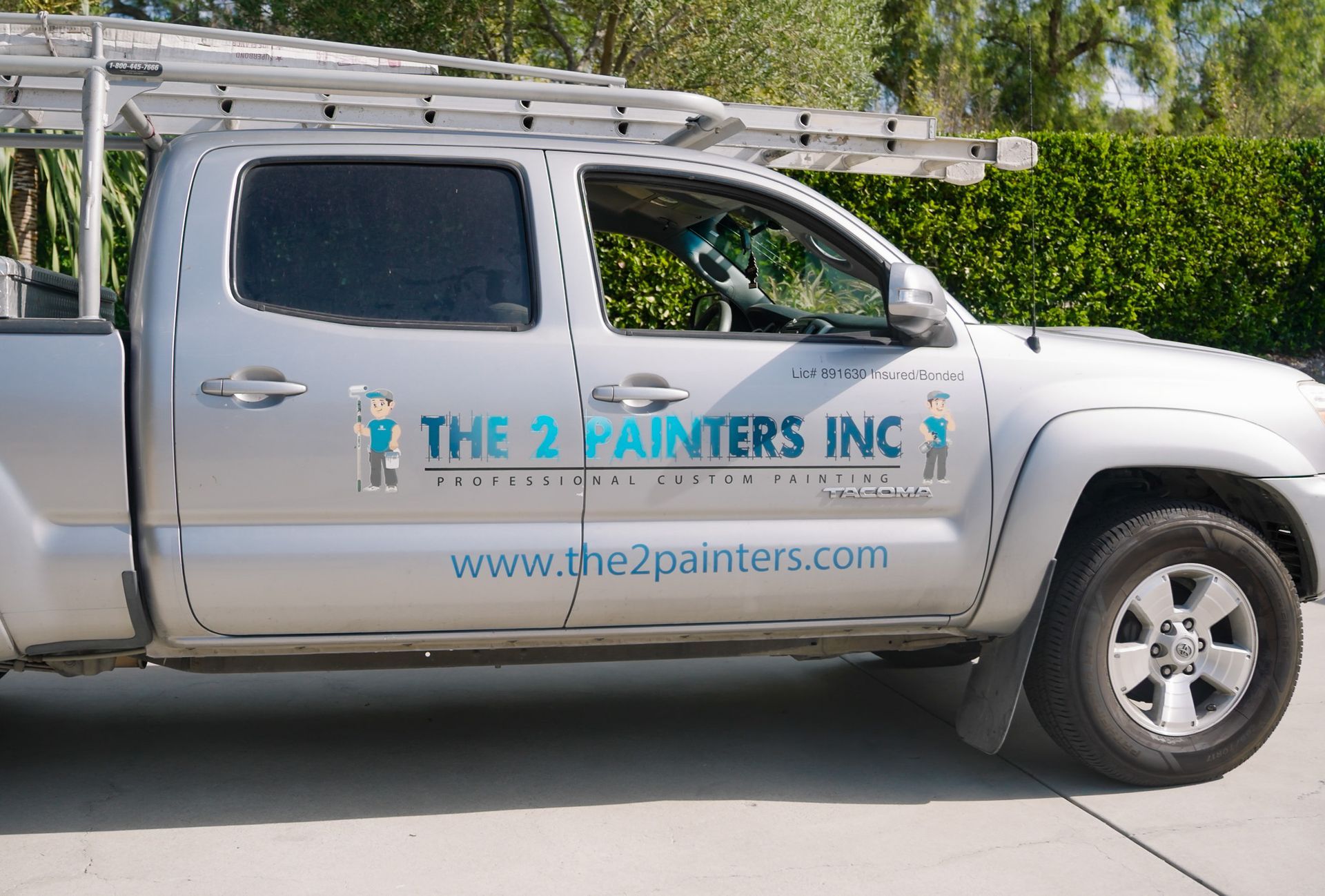 Silver pickup truck with