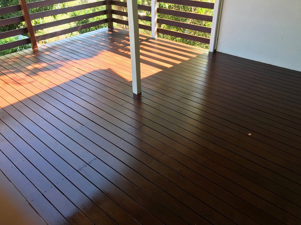 New Wooden Floor With Paint — Property Maintenance & Garden Care in Beerwah, QLD