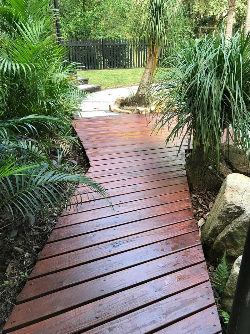 New Wooden Pathway — Property Maintenance & Garden Care in Beerwah, QLD