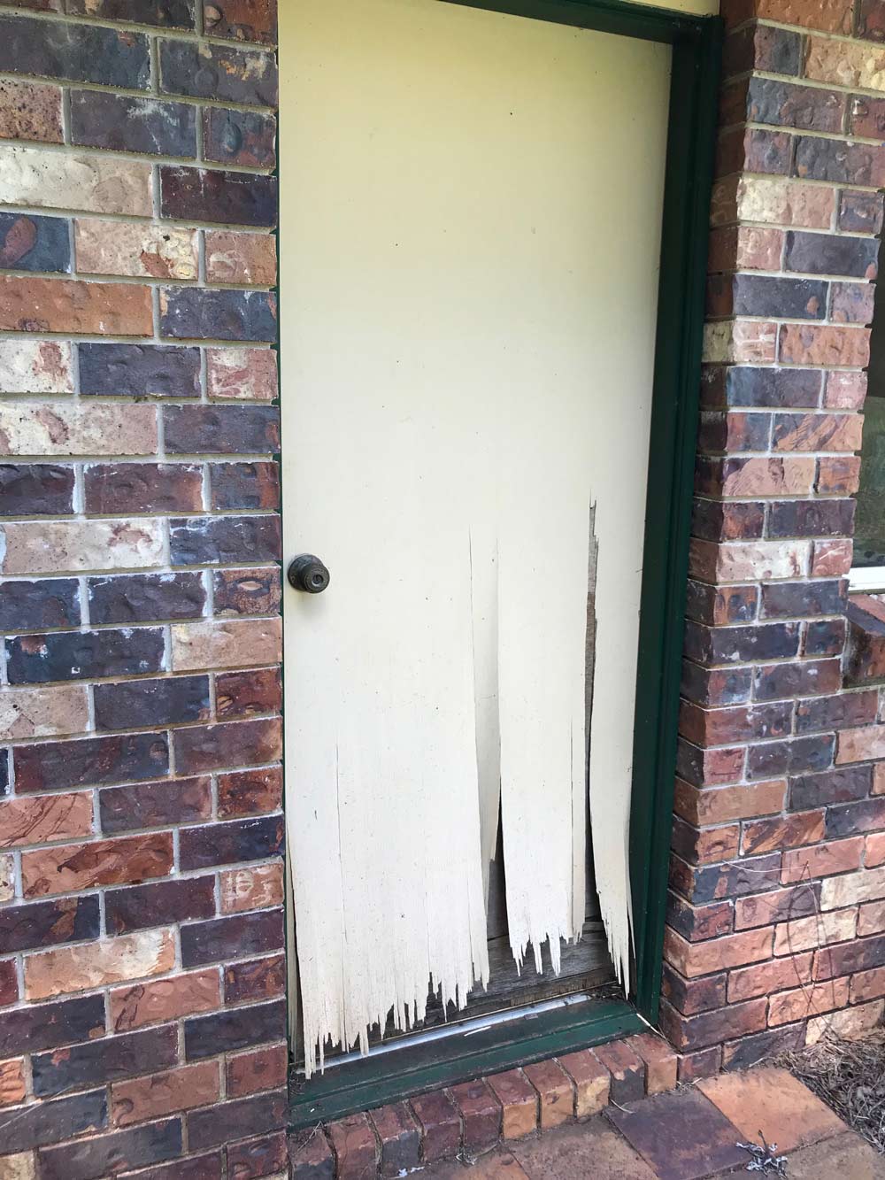 Before Broken Front Door — Property Maintenance & Garden Care in Beerwah, QLD