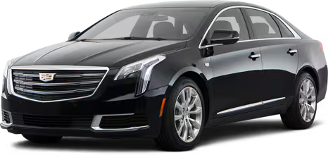 A black cadillac escalade is shown on a white background.