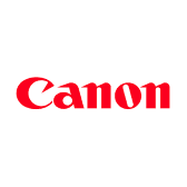 The canon logo is red and white on a white background.