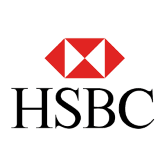 The hsbc logo is red and black on a white background.