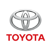 The toyota logo is on a white background.