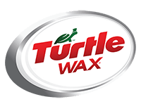 The logo for turtle wax is red and white and has a turtle on it.