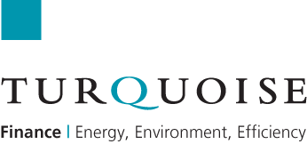 The logo for turquoise finance energy environment efficiency