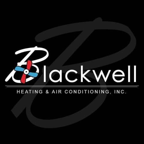 The logo for blackwell heating and air conditioning inc.