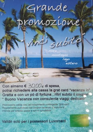 promozioni vinci un buono vacanza