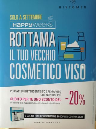 sconto sui vecchi cosmetici
