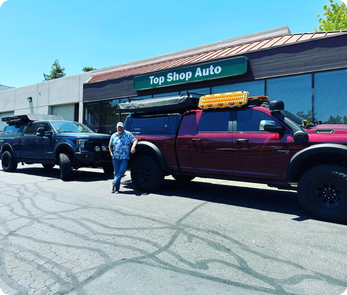 RAM Trucks In Front of Top Shop Auto in Walnut Creek, CA