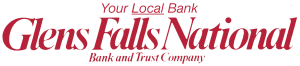 The logo for glens falls national bank and trust company