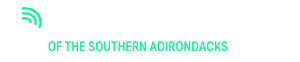 The logo for the southern adirondacks is green and white