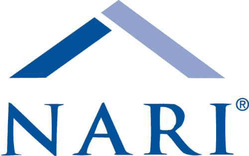 A logo for a company called nari with a blue roof