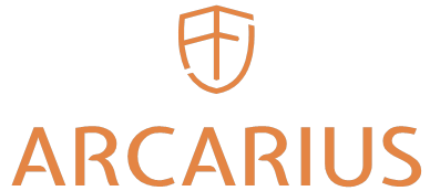 Merki fyrir arcarius með skjöld og orðinu arcarius