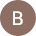 Brown circle with white letter 
