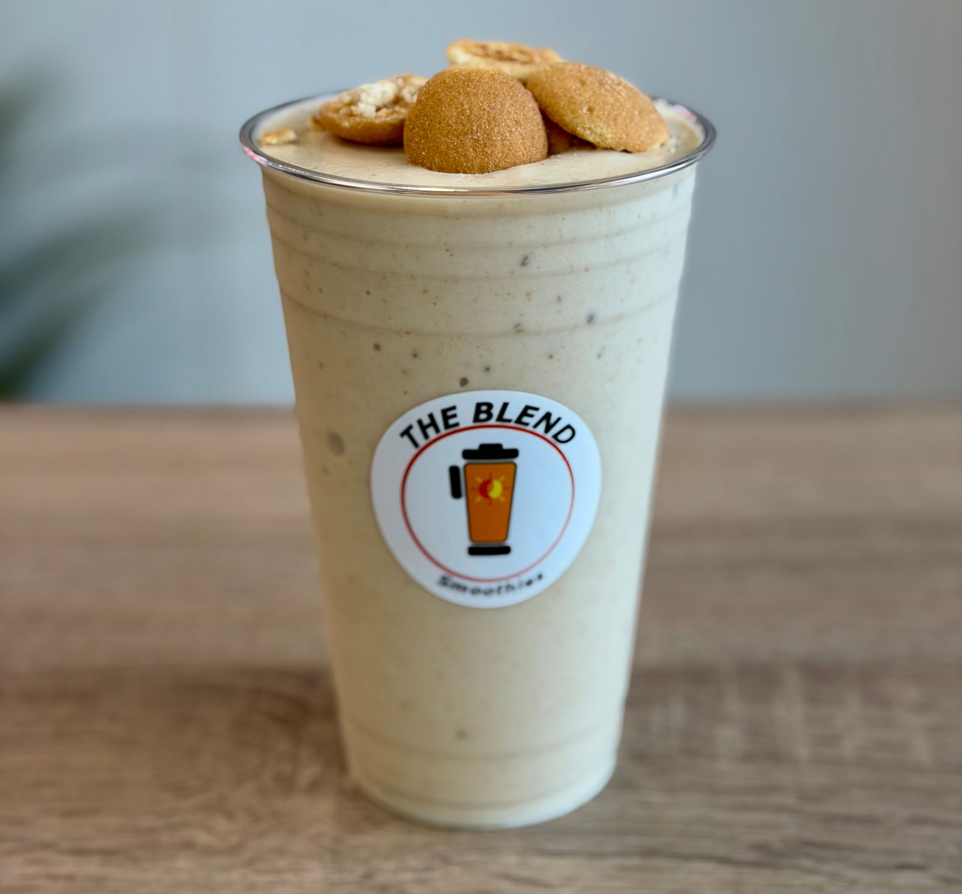 Banana Pudding Smoothie with 2% Milk, Sweet Cream, Bananas, Vanilla Frozen Yogurt, Nilla Wafers