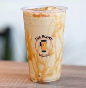 Almond Milk, Frozen Yogurt, Caramel, Coffee, Caramel Drizzle