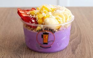 12 oz: Ube Base, Strawberries, Banana, Mango, Granola, Coconut, Honey