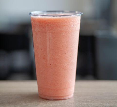Watermelon Refresher with Watermelon Juice, Lemonade, Pineapple, Strawberries, Raspberry Sherbet, Lime Sherbet
