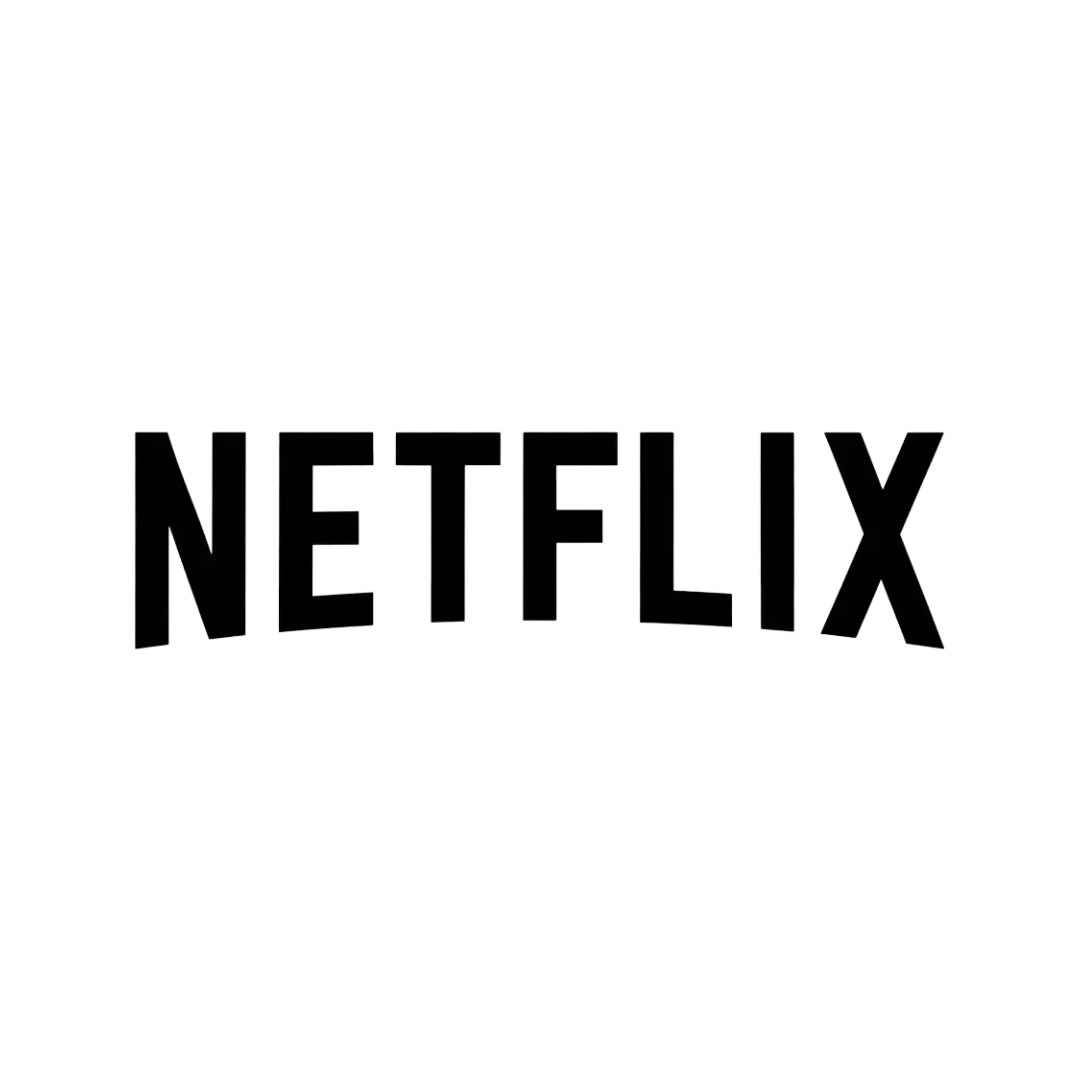 The netflix logo is black and white on a white background.