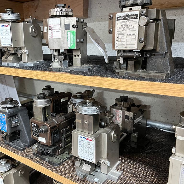 Large library of crimping dies.