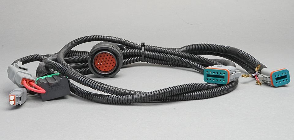 Turf and lawn wire harnesses, cable harnesses and electrical enclosure assemblies. 2