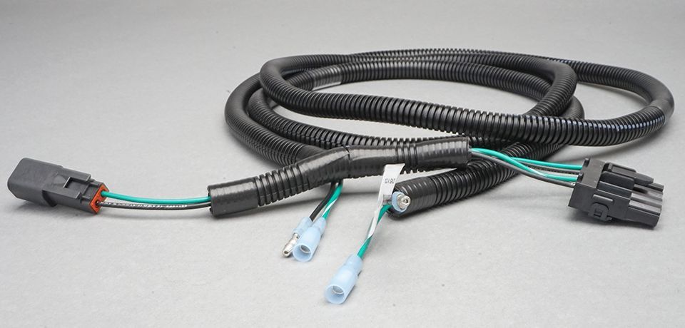 Turf and lawn wire harnesses, cable harnesses and electrical enclosure assemblies. 3