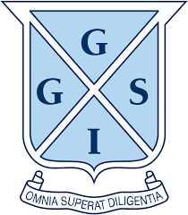 A blue shield with the letters gs and i on it.