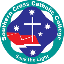 The logo for the southern cross catholic college