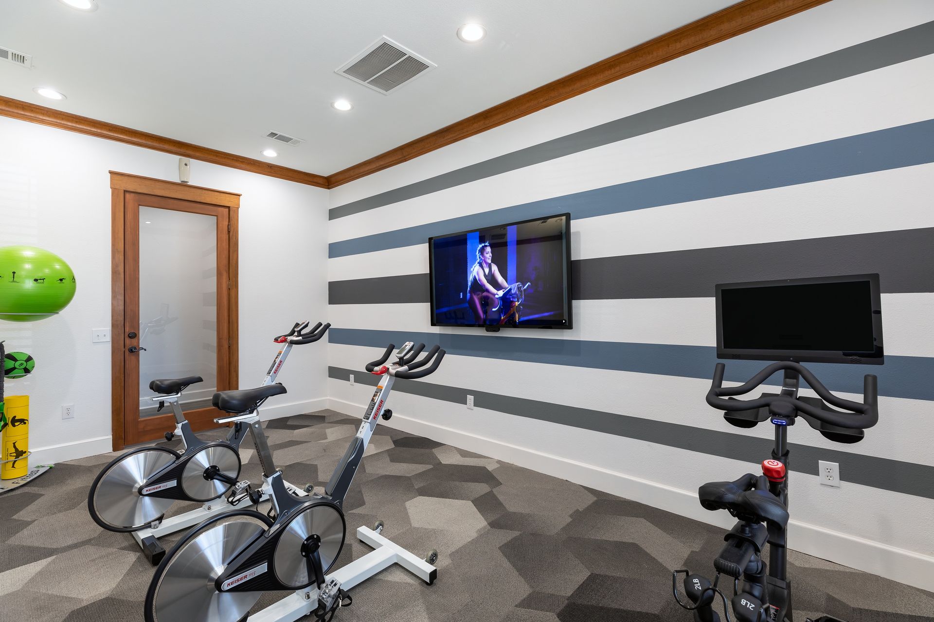 Fitness center at Stone Creek at The Woodlands in The Woodlands, TX.