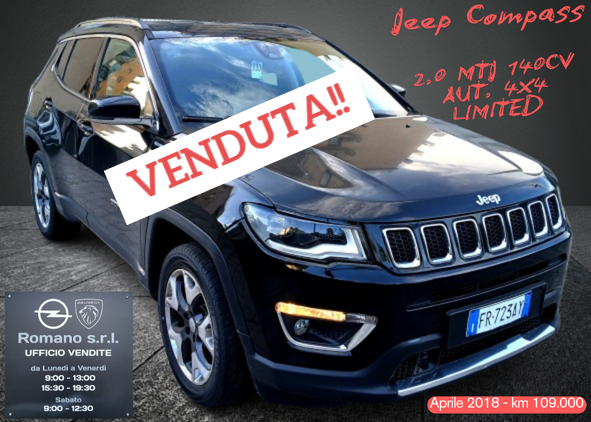 Jeep Compass 2.0 Mtj 140cv Limited 4WD Aut.