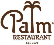 The palm restaurant logo has a palm tree on it.