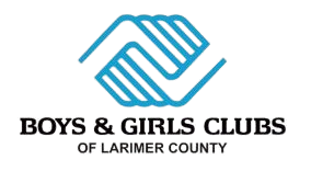 The logo for boys and girls clubs of larimer county