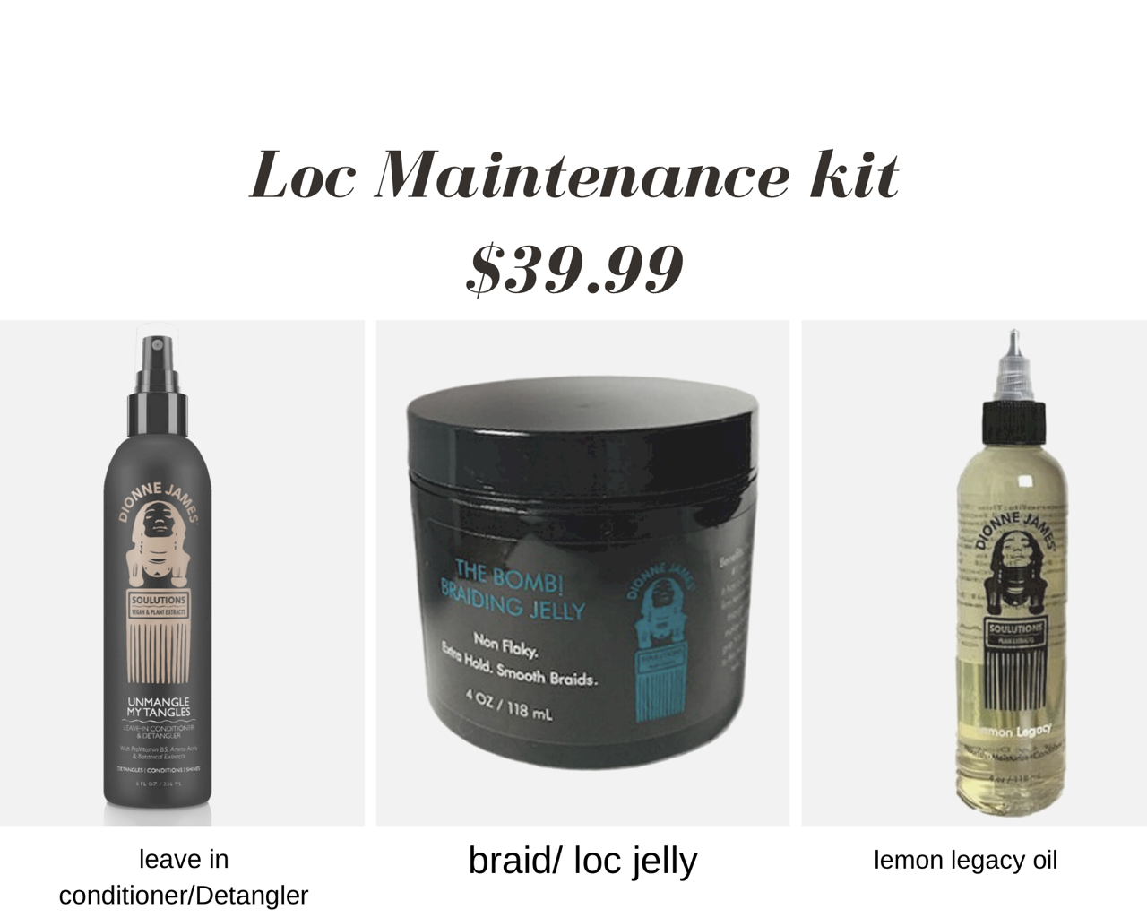 A picture of a loc maintenance kit for $ 39.99