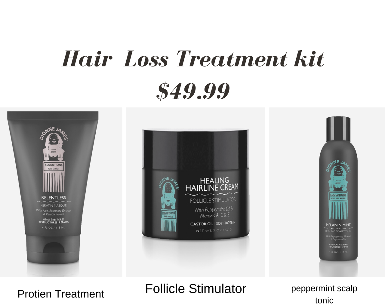 A hair loss treatment kit is being sold for $ 49.99