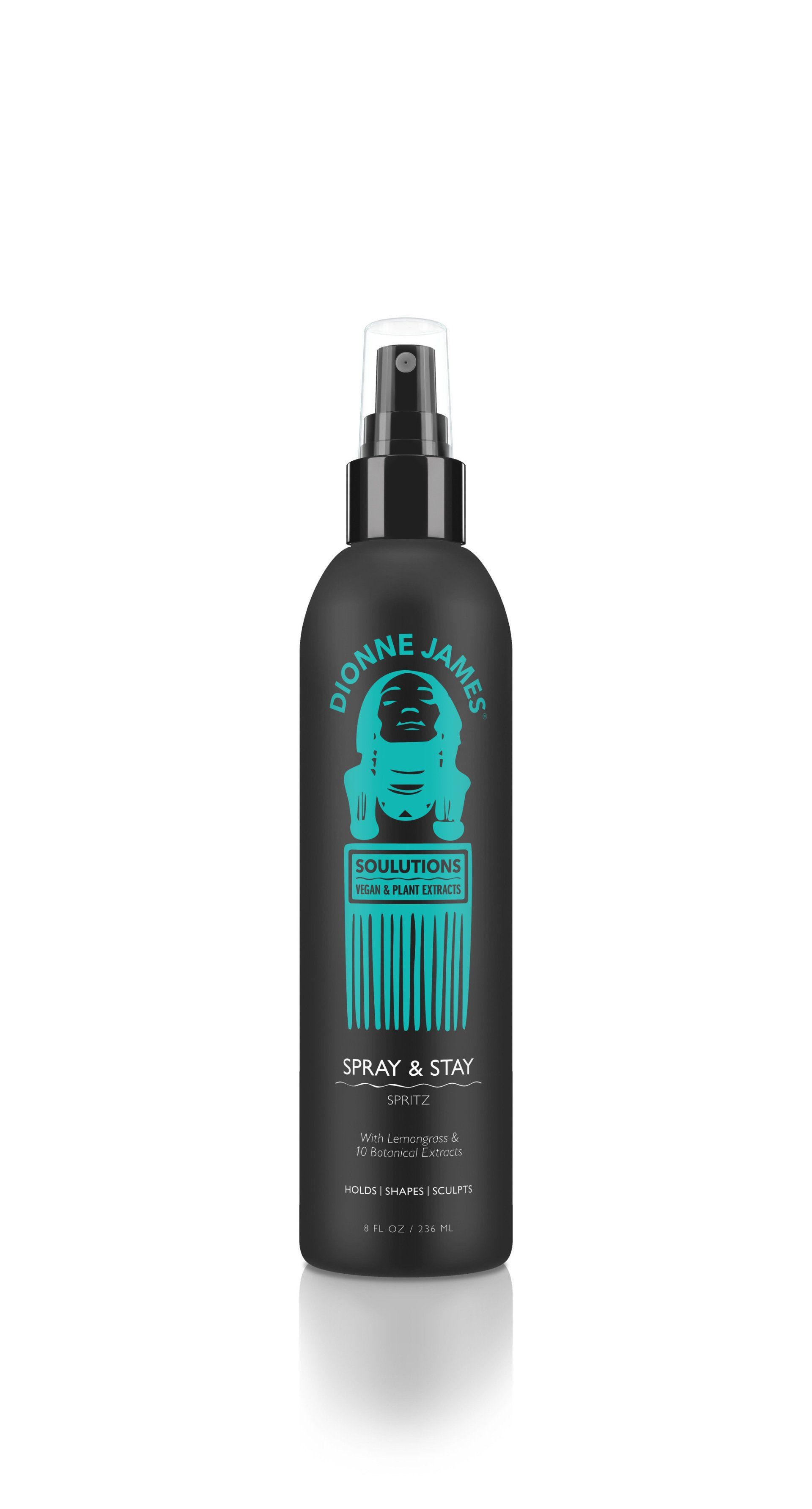 A bottle of charles jack hair spray on a white background.