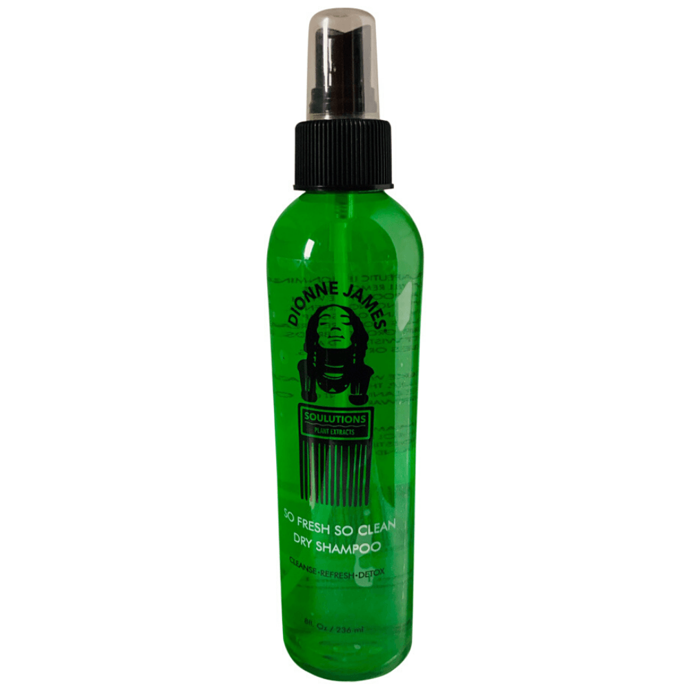 A green spray bottle with a black cap that says ' pierre james ' on it