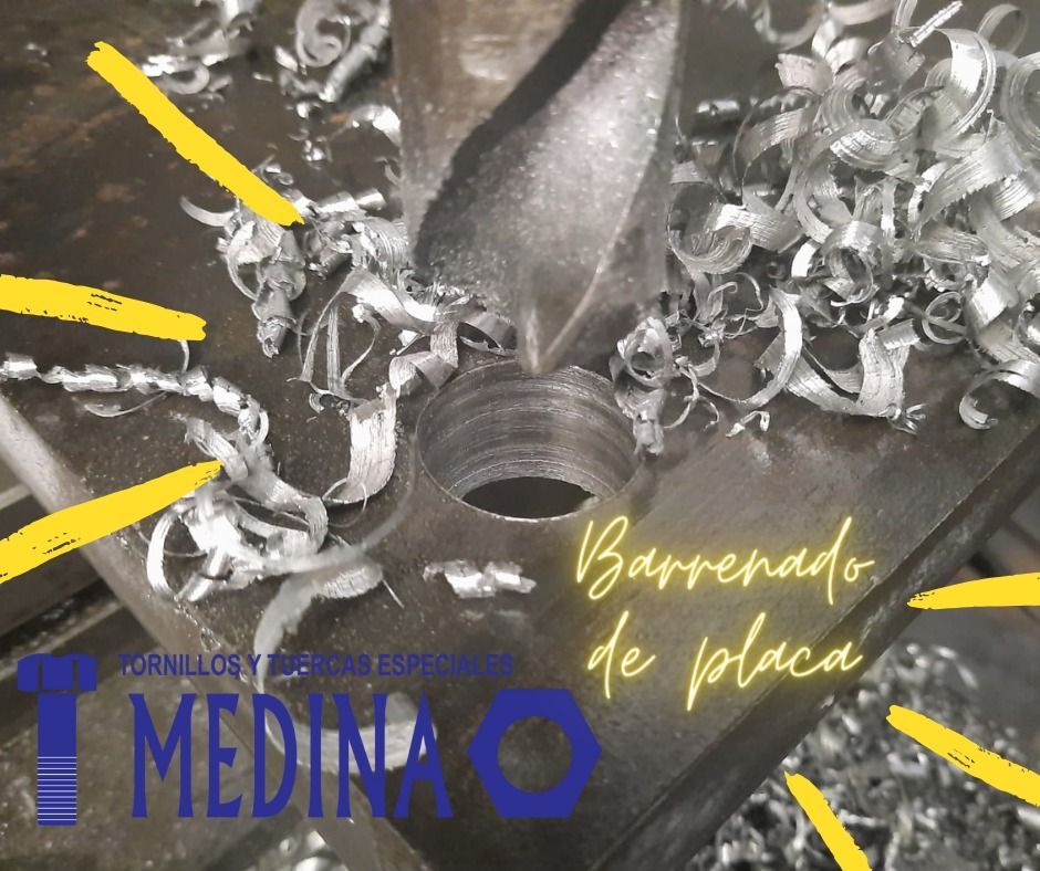 TORNILLOS Y TUERCAS ESPECIALES MEDINA  -  BARRENADO DE PLACA