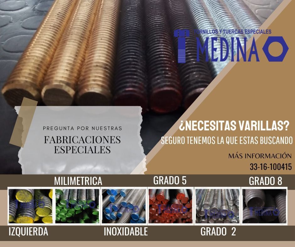 TORNILLOS Y TUERCAS ESPECIALES MEDINA  -  VARILLAS