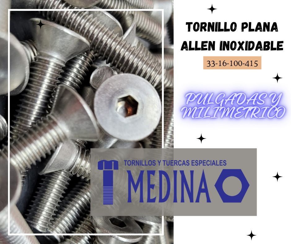 TORNILLOS Y TUERCAS ESPECIALES MEDINA  -  PLANA ALLEN